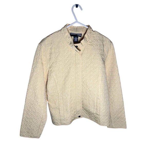 Norton McNaughton Petites Womens Pale Yellow Lightweight Quilted Jacket Coat 12P - Picture 1 of 8